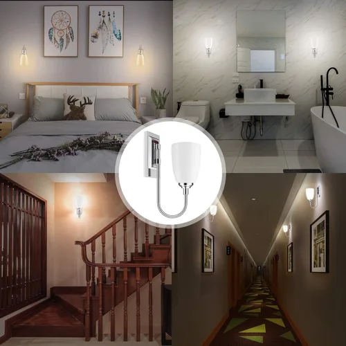 Miniatura 6 de HONWELL Lámpara de pared LED que funciona con pilas, para interiores, inalámbrica, 2 unidades, 2 unidades, control remoto, multicolor, aplique