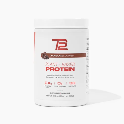 TB12 Proteína en polvo a base de plantas de Tom Brady, 24g de proteína de guisante vegana, baja en azúcar, baja en carbohidratos, sin OMG, reemplazo