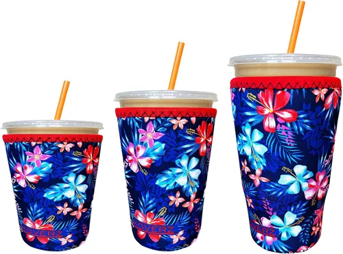 Miniatura 65 de Funda Koverz para café helado, funda aislante de neopreno para taza, se ajusta a una taza de café de 32 Oz., lavable y reutilizable, accesorios
