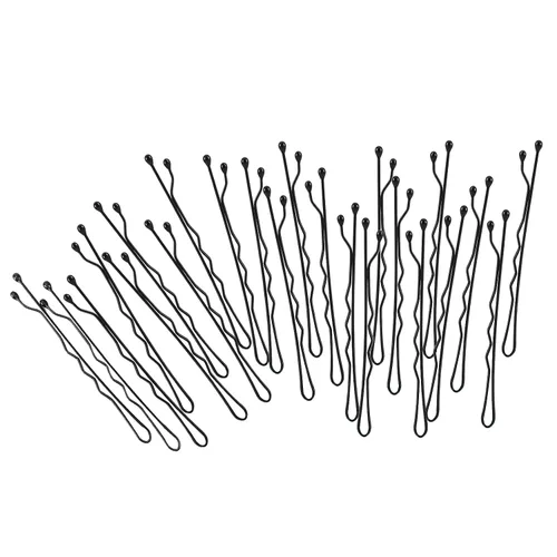 Miniatura 4 de Laicky Bobby Pins, 200 horquillas negras para el cabello con caja para mujeres, damas y niñas, pasador de pelo ondulado invisible, pasador