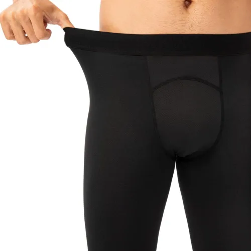 Miniatura 39 de Pantalones de compresión para hombre, mallas de compresión de una pierna para baloncesto, capri 3/4, leggings atléticos, capa base de secado fresco