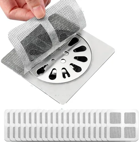 Miniatura 7 de Adhesivos desechables para drenaje de pelo, nueva actualización desechable para suelos y duchas, protector de drenaje de ducha de baño con cubierta