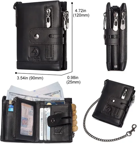 Miniatura 5 de bill heart Billetera BH0002-Cadena, Negro -, Compacto