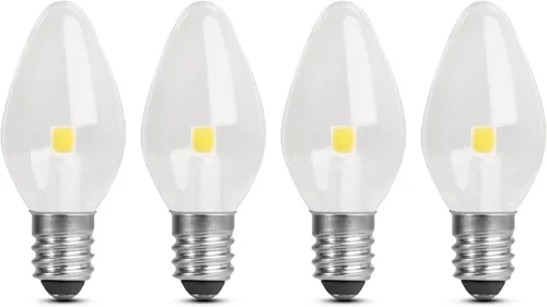 Feit Electric BP7C7/850/LED/4 0.6W 7W equivalente a 30 lúmenes base de candelabro LED C7 bombilla nocturna, 2.1 pulgadas de alto x 0.9 pulgadas de