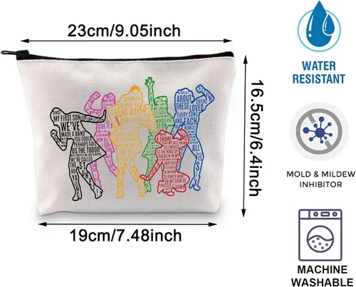 Miniatura 2 de BLUPARK Seis regalos inspirados en la música - Bolsa de maquillaje Queens para amantes del teatro musical y Broadway, Blanco apagado, Historia