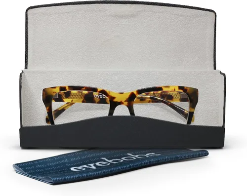 Miniatura 6 de eyebobs - Kvetcher Gafas de lectura prémium para hombres y mujeres Marco cuadrado para caras anchas Disponible en 0.0x - 4.0x Tortuga y frente