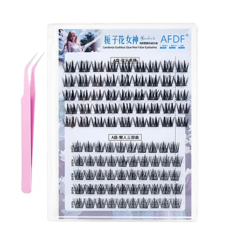 Miniatura 47 de Extensión de Pestañas DIY Efecto 3D Natural Individual 9/11/12mm Pestañas 80 Racimos Pestañas de Volumen Set Mixto, Extensión de Pestañas Caseras