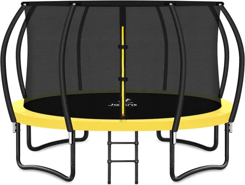 Miniatura 12 de JELENS Trampolín de 8 pies, 10 pies, 12 pies, 14 pies, 15 pies, 16 pies, trampolines recreativos con red de cierre, trampolines antioxidantes