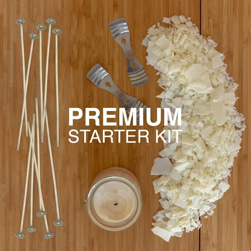 Miniatura 2 de Oraganix Kit de fabricación de velas de cera de soja natural y suministros para hacer velas, 2 libras de cera de soja premium, 10 mechas de vela