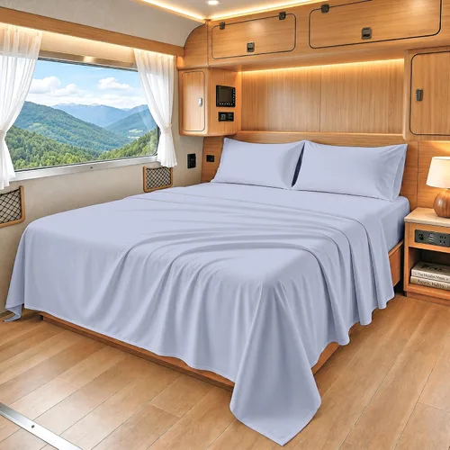 Miniatura 33 de SGI bedding Juego de sábanas de 600 hilos de 4 piezas, 100% algodón egipcio, tamaño King, con bolsillo profundo de 15 pulgadas, sábanas de lujo 16