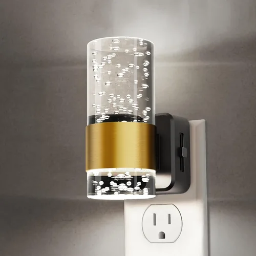 Miniatura 28 de Luces nocturnas que se enchufan a la pared, luz nocturna que cambia de color con enchufe giratorio, sensor de luz del atardecer al amanecer y brillo