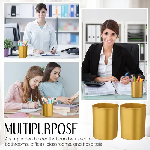 Miniatura 6 de Paquete de 30 portalápices para organizadores de escritorio y almacenamiento de papelería de plástico mate, portalápices, estilo transparente