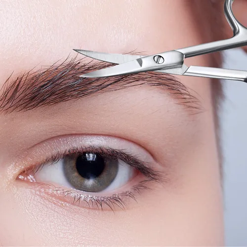 Miniatura 3 de Tijeras curvadas para cutículas, tijeras de manicura de acero inoxidable, tijeras de aseo facial multiusos, tijeras curvadas para uñas, cejas