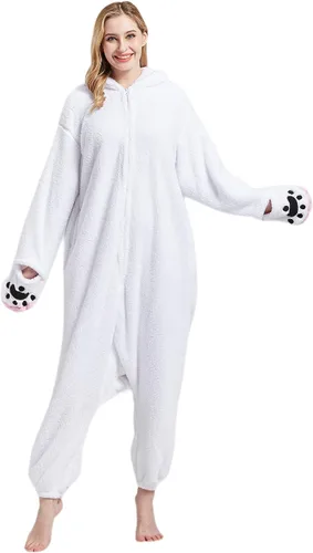 Miniatura 5 de DarkCom Pijama de una pieza de animal para mujer y hombre, disfraz de Halloween, ropa de dormir de Navidad