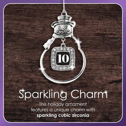 Miniatura 5 de Inspired Silver - Big Sis - Adorno de Navidad plateado - Adorno de árbol de Navidad con dije de corazón con circonita cúbica - Decoración colgante