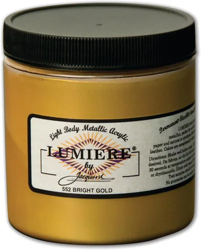 Miniatura 33 de Jacquard Lumiere Pintura para Tela de 2.25oz Turquesa Nacarado - Pintura Metálica para Tela, Cuero, Lienzo, Papel y Madera - Pintura Acrílica