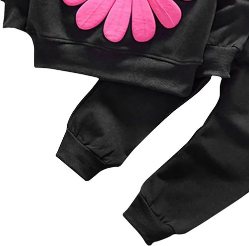Miniatura 18 de Conjunto de ropa de girasol para niñas pequeñas, camiseta de manga larga y pantalones, 2 piezas, ropa de otoño
