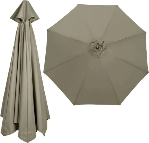 Miniatura 16 de Toldo de repuesto para sombrilla de 6.5 pies, 9 pies, 10 pies, toldo de repuesto para sombrilla de patio, 6 varillas/8 varillas, cubierta superior