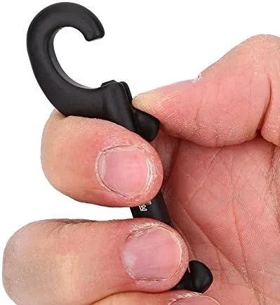 Miniatura 3 de Gancho de buceo, gancho de doble extremo de acero inoxidable para buceo submarino (3.543 in-negro)
