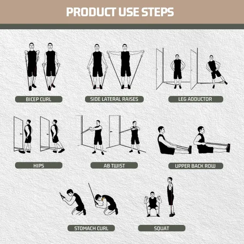 Miniatura 5 de VEICK Bandas de resistencia, bandas de ejercicio, bandas de entrenamiento, bandas de resistencia para entrenar con asas para hombres y mujeres, Gris