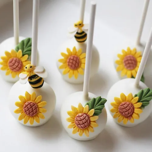 Miniatura 6 de 4 moldes de silicona de abejorros para panal, girasol, fondant, colmena, moldes de silicona para hornear, moldes de fondant de abeja para decoración
