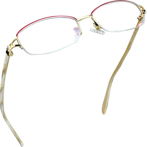 Miniatura 8 de LifeArt Gafas de lectura sin montura de aleación, gafas de bloqueo de luz azul, antirreflejos, púrpura (2339_purple)