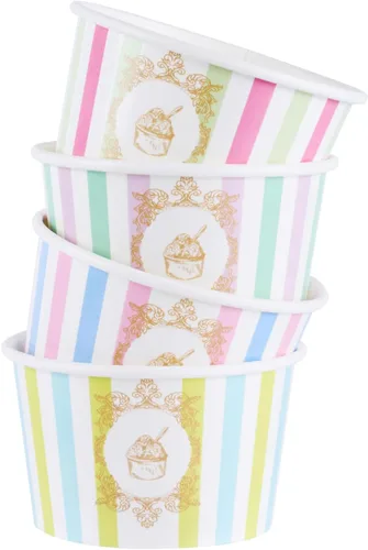 Miniatura 84 de Coppetta - Vasos de postre de 5 onzas, 50 tazas desechables para helado, tapas se venden por separado, cuencos de yogur congelado resistentes