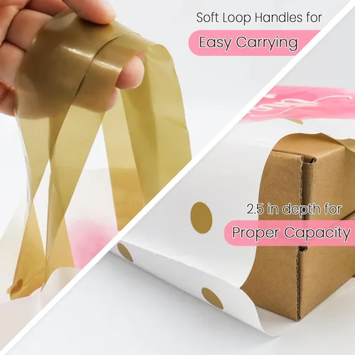 Miniatura 6 de Bolsas de agradecimiento – Paquete de 50 bolsas de mercancía extra gruesas de 10 x 12 pulgadas con asa de bucle para pequeñas empresas minoristas