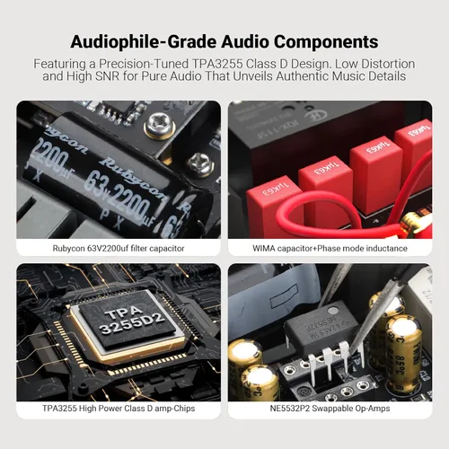 Miniatura 6 de AIYIMA A07 MAX Amplificador Estéreo de 2 Canales para Audio del Hogar 300W*2 TPA3255 Clase D Amplificador de Potencia/Amplificador Mono Enlazable