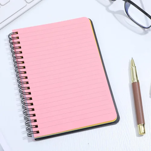 Miniatura 5 de 8 Pack Spiral Notebook – 5” x 7” Black PVC Cover College Ruled Journals, 100 Sheets/200 Pages – 7 Colors Vibrant Lined Paper Memo Pads for Learning