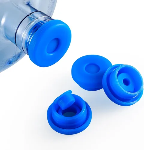 Miniatura 4 de Tapa para jarra de agua de 3 y 5 galones, reutilizable, sin derrames, de 2.165 in, tapas dispensadoras de botellas de agua de silicona, tapas