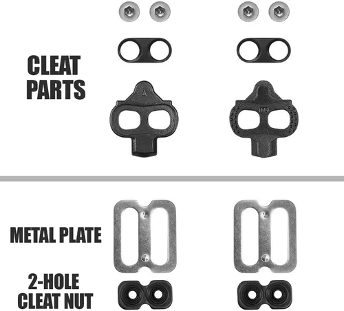 Miniatura 5 de BV Tacos de bicicleta - Compatible con pedales Shimano SPD & Look X-Track para spinning, ciclismo interior y ciclismo de montaña, fácil liberación
