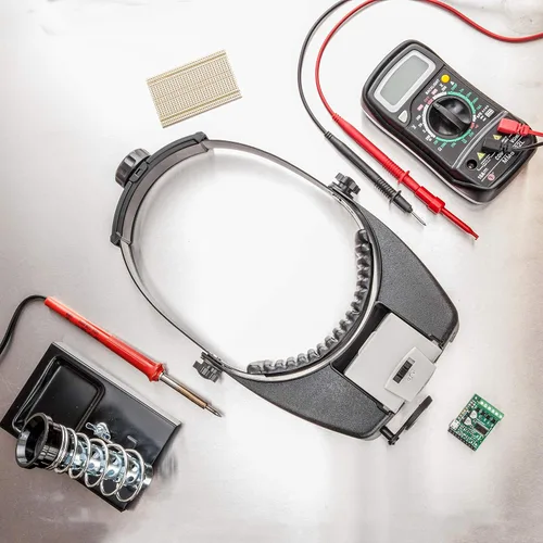 Miniatura 2 de SE Lupa de Cabeza Iluminada de Doble Lente Abatible, Lupa de Cabeza, Herramientas para Trabajos de Reparación y Precisión, Faro Ajustable, Lupa
