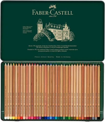 Miniatura 4 de Faber-Castel FC112136 Pitt - Lápices de colores pastel en una lata de metal (paquete de 36), surtido