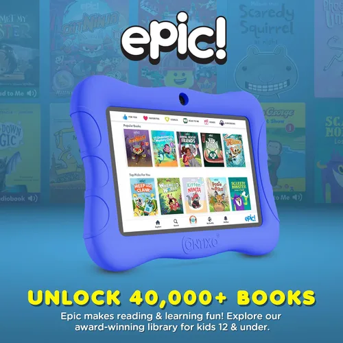 Miniatura 3 de Contixo Paquete de tabletas de aprendizaje Disney Kids de 7 pulgadas, auriculares, lápiz capacitivo y bolsa, libro de cuentos Disney preinstalado