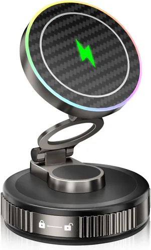 Miniatura 10 de Vooii Soporte para Teléfono de Coche para Magsafe (Sución Más Fuerte de 130+LB y Magnético de 3000gf) (Ajustable con Una Mano en 360°) Soporte
