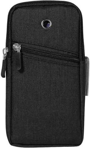 Brazalete deportivo universal de nailon con cremallera compatible con Samsung Galaxy S23+ S22+ S21+ S20+ S10+ S9+ S8+ / S20 FE Note 20 10+ 9 8 / A51