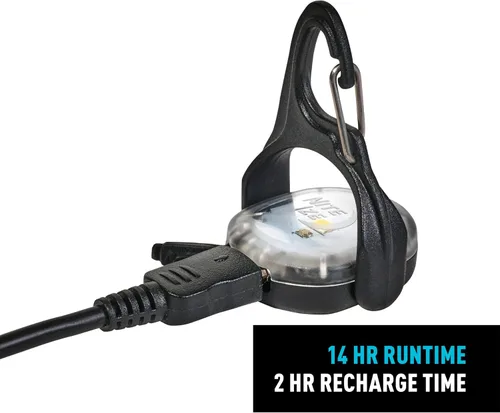 Miniatura 3 de Nite Ize Moonlit - Linterna micro recargable portátil para accesorios de campamento y equipo de senderismo, cuenta con clip de mosquetón con un