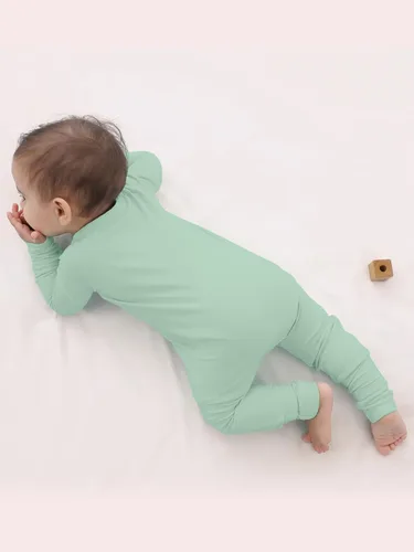 Miniatura 5 de GUISBY Pijama de rayón sin pies, manga larga con cremalleras de 2 vías, mamelucos para dormir