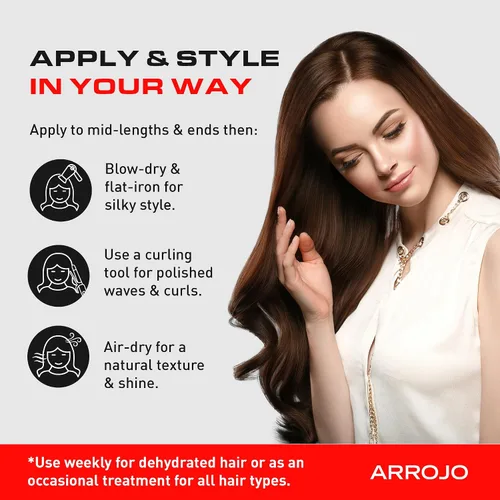 Miniatura 7 de ARROJO Shine Luxe - Aceite versátil para el cabello para añadir control, brillo - brillo - protector térmico de aceite para el cabello - Productos