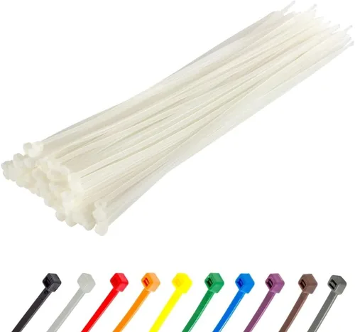 Miniatura 126 de GTSE - Paquete de 100 bridas con cremallera de 20.3 cm, color plateado/gris, 8.06 kg de resistencia, bridas de nailon grises resistentes a los rayos