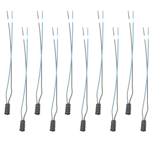 FINELED G4 Base de plástico con alambre de teflón 5.9 in, enchufe G4 baquelita LED halógeno bombilla lámpara titular de luz (10 piezas)