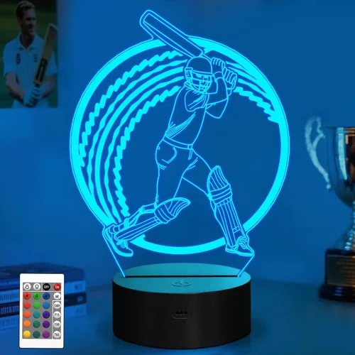 Miniatura 8 de OkiyiD - Luz nocturna de ilusión 3D con 16 colores cambiantes con control remoto (Estilo 7)