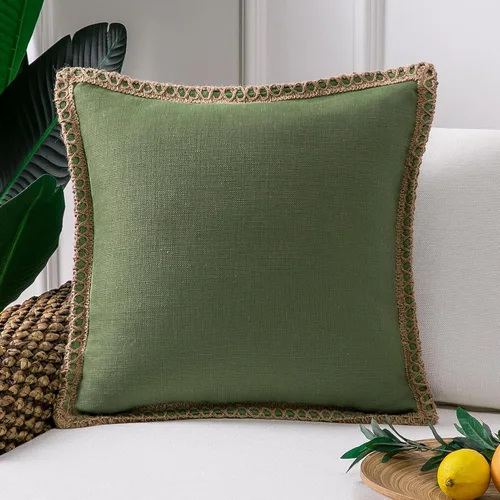 Miniatura 43 de Phantoscope Farmhouse - Fundas de almohada decorativas para exteriores, Poliéster & Mezcla de poliéster, Beige, 18" x 18