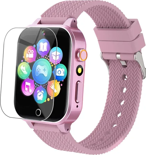 Miniatura 8 de Tywop Reloj inteligente para niños y niñas de 3 a 12 años con 26 juegos de rompecabezas, cámara de video HD, pantalla táctil, reproductor de música