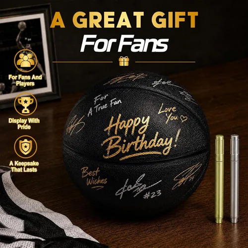 Miniatura 5 de Hiboom Autograph - Baloncesto firmado con bomba de aire, memorabilia, para premio, trofeo, banquete, senior, noche, hitos nocturnos, entrenador