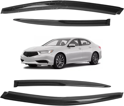Miniatura 124 de Viseras para ventanas para Mazda 3 Sedán 4 puertas 2004 2005 2006 2007 2008 2009 estilo JDM Mugen, deflector de viento, protector solar y de lluvia