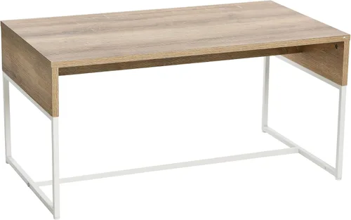 Miniatura 11 de Household Essentials Mesa de centro de grano Ashwood con base de hierro negro