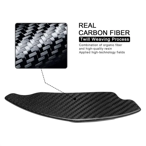 Miniatura 3 de Cubierta de fibra de carbono real para volante de palanca de cambios extendida compatible con Lexus es 2006 2007 2008 2009 2010 2011 2012 accesorios
