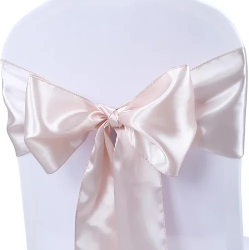 Miniatura 18 de Babenest Bandas de satén para silla, 50 lazos mejorados para silla, lazos para bodas, banquetes, fiestas, Pascua, Navidad, baby shower, decoración